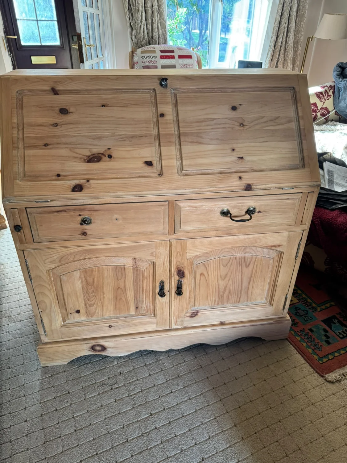 Solid Pine well made Bureau/desk
