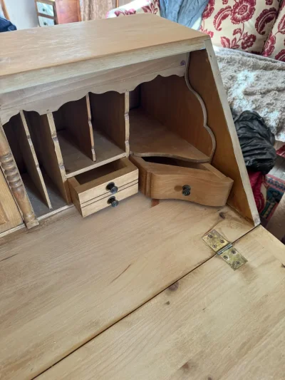 Solid Pine well made Bureau/desk — image 3