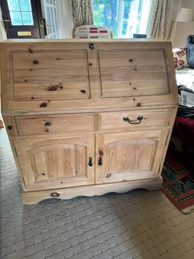 Solid Pine well made Bureau/desk on Furnish Well