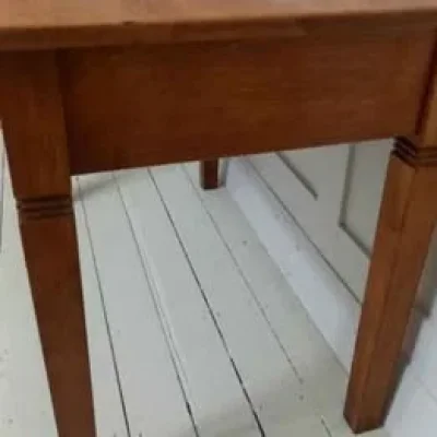 Antique Solid Oak Two-Drawer Table — image 3