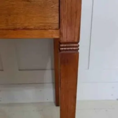 Antique Solid Oak Two-Drawer Table — image 4