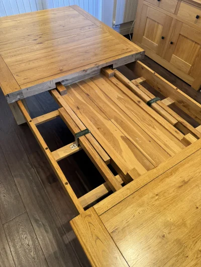 Beautiful Solid Wood Extendable Dining Table - Seats 12 — image 3