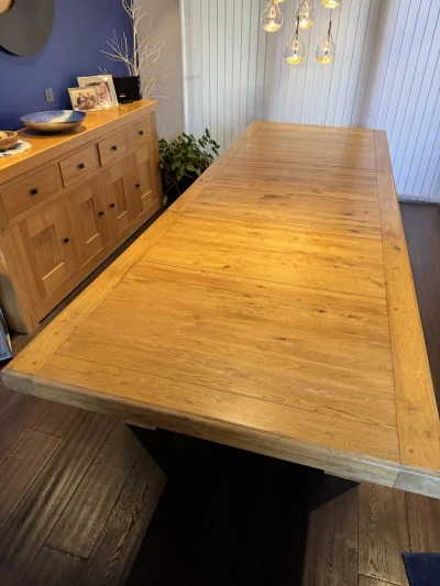 Beautiful Solid Wood Extendable Dining Table - Seats 12 — image 4